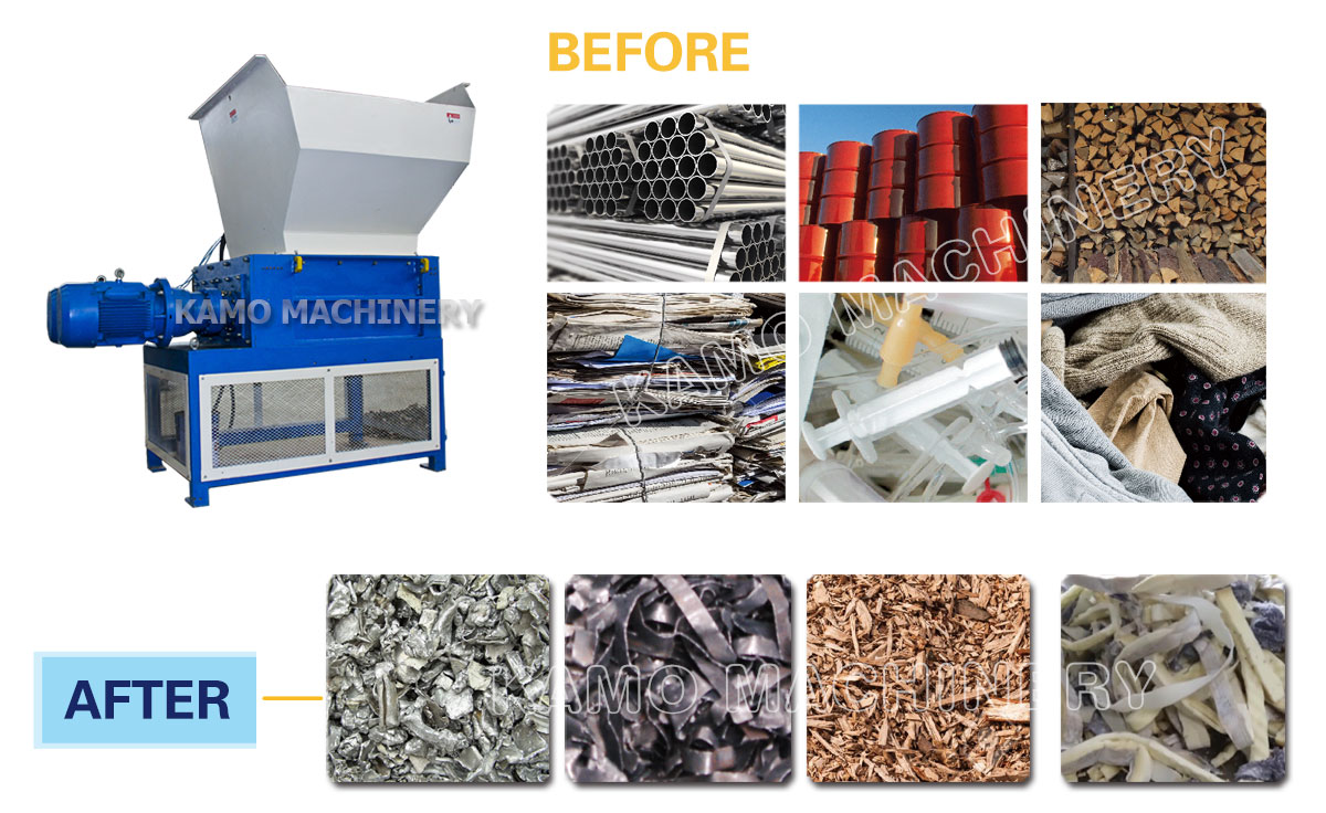 Shred all kinds of solid waste