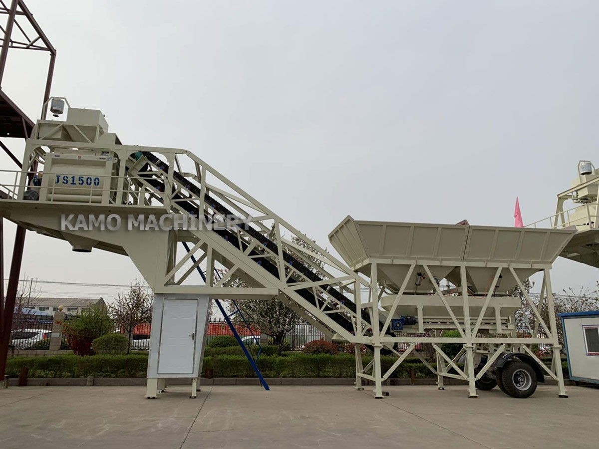 mobile concrete mixing plant