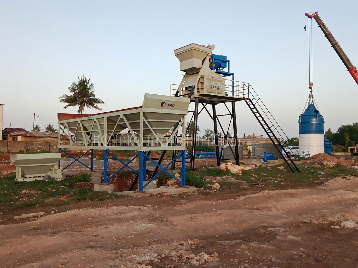 HZS50 concrete batching plant