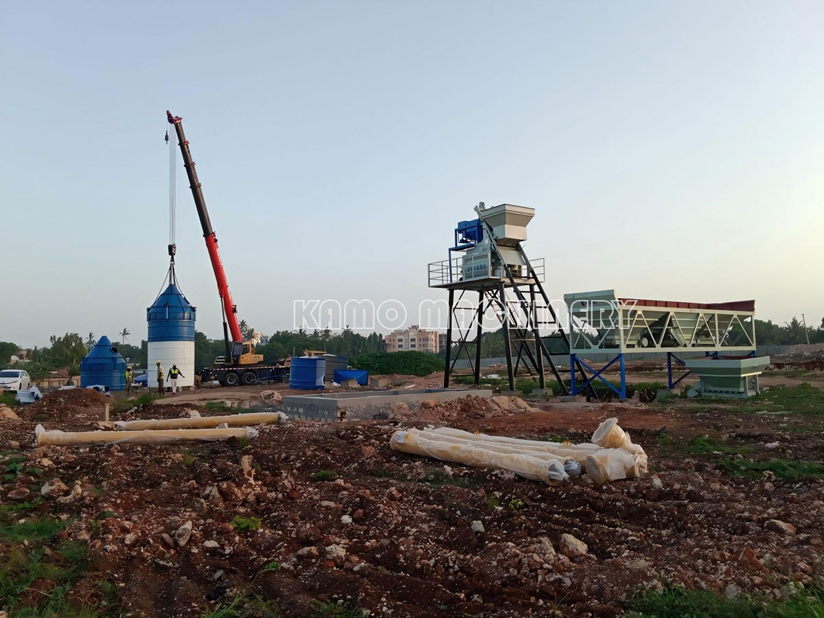 HZS50 concrete batching plant