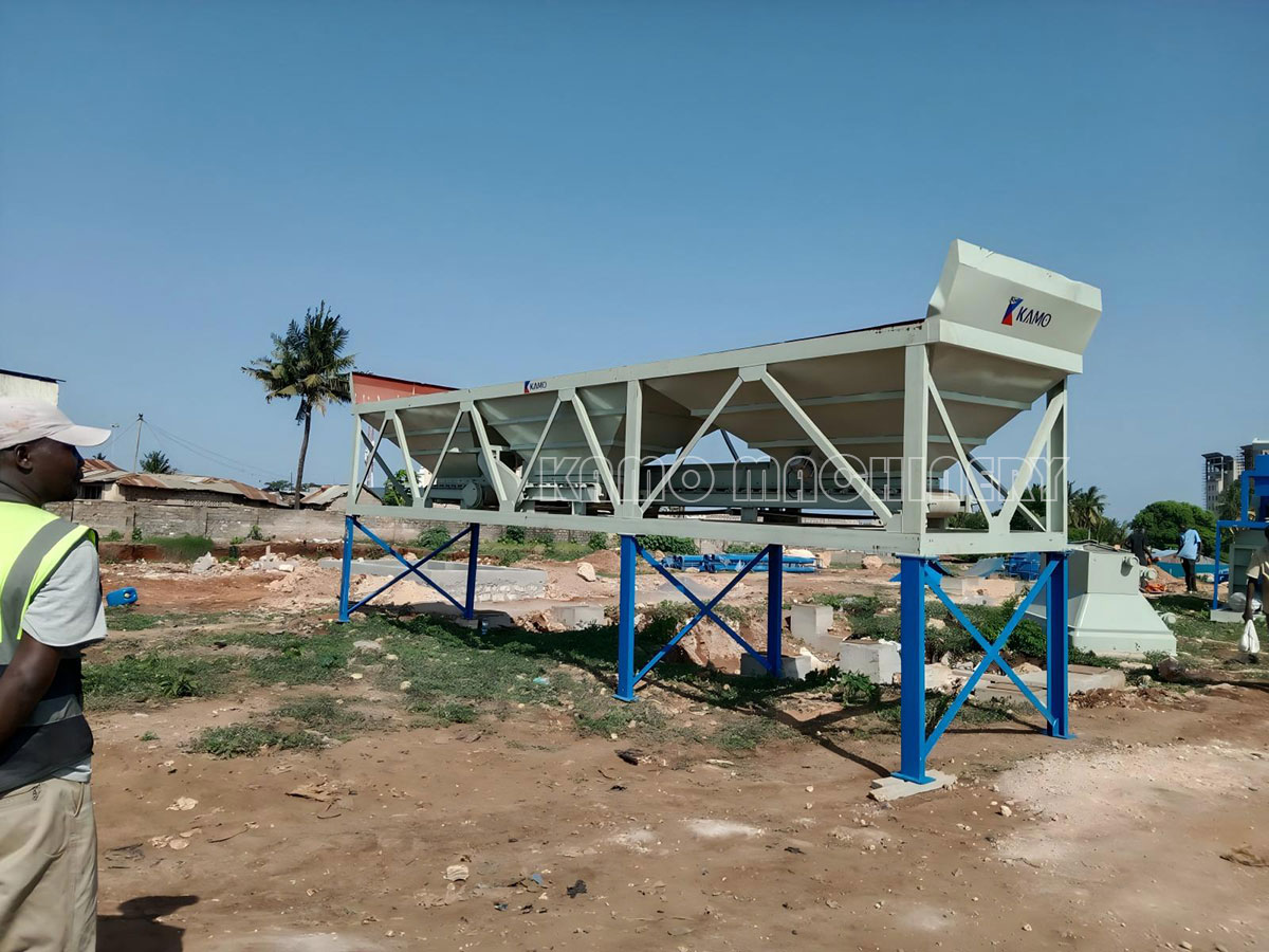 HZS50 concrete batching plant